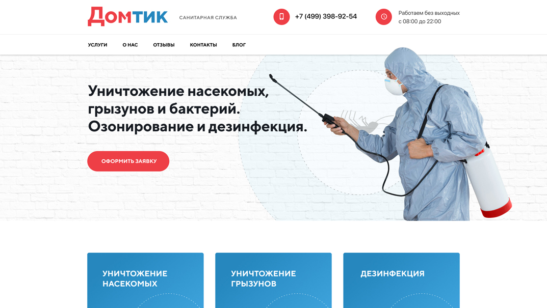 Логотип, дизайн и frontend «Домтик»