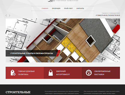 Сайт компании «Орел-Беркут»